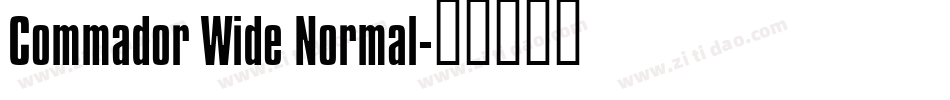 Commador Wide Normal字体转换